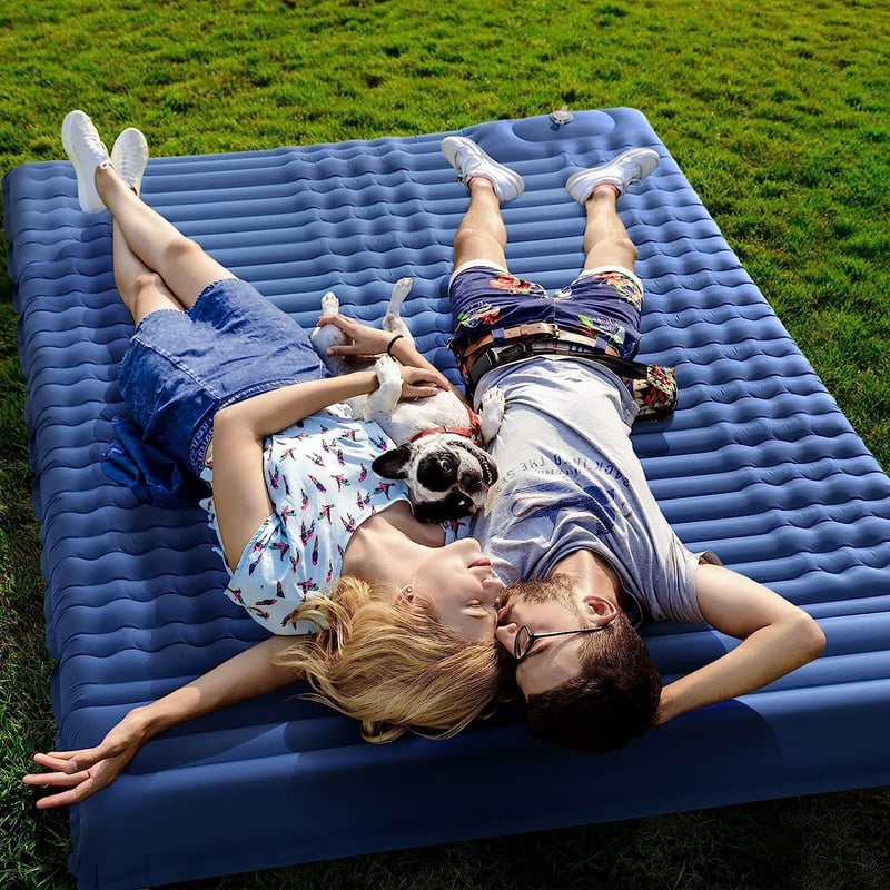Relefree 140x200 cm Kétszemélyes Felfújható Kemping Matrac Vízálló Túrázáshoz