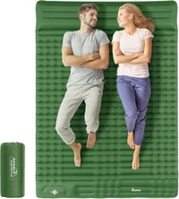 Relefree 140x200 cm kétszemélyes felfújható matrac lábpumpával, vízálló kemping matrac 1