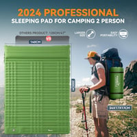Relefree 140x200 cm kétszemélyes felfújható matrac lábpumpával, vízálló kemping matrac 3