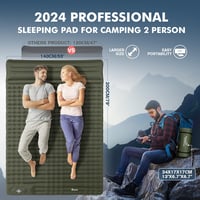 Relefree 140x200 cm Kétszemélyes Felfújható Matrac Lábpumpával Vízálló Kemping Matrac 3