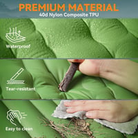 Relefree 140x200 cm kétszemélyes felfújható matrac lábpumpával, vízálló kemping matrac 7