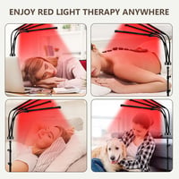Relhafethy Infravörös Terápiás Lámpa 940nm 850nm 660nm LED Fényterapia Időzítővel Piros Fény Kezelés 7