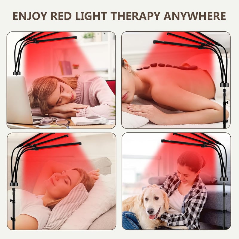 Relhafethy Infravörös Terápiás Lámpa 940nm 850nm 660nm LED Fényterapia Időzítővel Piros Fény Kezelés