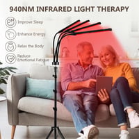 Relhafethy Infravörös Terápiás Lámpa 940nm 850nm 660nm LED Fényterapia Időzítővel Piros Fény Kezelés 2