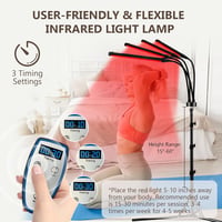 Relhafethy Infravörös Terápiás Lámpa 940nm 850nm 660nm LED Fényterapia Időzítővel Piros Fény Kezelés 5