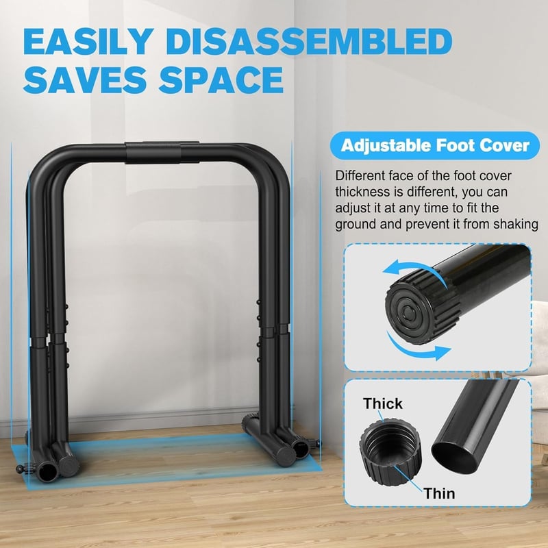 RELIFE Rebuild Your Life Dip Station Párhuzamos Rudak Edzőpad Otthoni Edzéshez - black