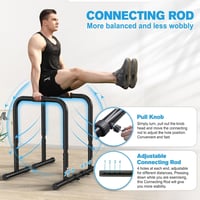RELIFE Rebuild Your Life Dip Station Párhuzamos Rudak Edzőpad Otthoni Edzéshez - black 5