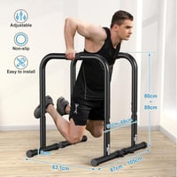 RELIFE Rebuild Your Life Dip Station Párhuzamos Rudak Edzőpad Otthoni Edzéshez - black 6