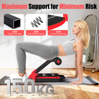 Aparat de Fitness pentru Abdomen RELIFE REBUILD YOUR LIFE, Mini, pentru Acasă, Pliabil, cu 3 Niveluri de Rezistență, Gri 6