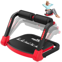 Aparat de Fitness pentru Abdomen RELIFE REBUILD YOUR LIFE, Mini, pentru Acasă, Pliabil, cu 3 Niveluri de Rezistență, Gri 8