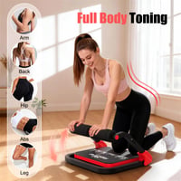 Aparat de Fitness pentru Abdomen RELIFE REBUILD YOUR LIFE, Mini, pentru Acasă, Pliabil, cu 3 Niveluri de Rezistență, Gri 3