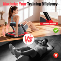 Aparat de Fitness pentru Abdomen RELIFE REBUILD YOUR LIFE, Mini, pentru Acasă, Pliabil, cu 3 Niveluri de Rezistență, Gri 4
