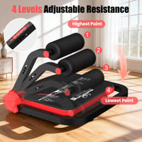 Aparat de Fitness pentru Abdomen RELIFE REBUILD YOUR LIFE, Mini, pentru Acasă, Pliabil, cu 3 Niveluri de Rezistență, Gri 5