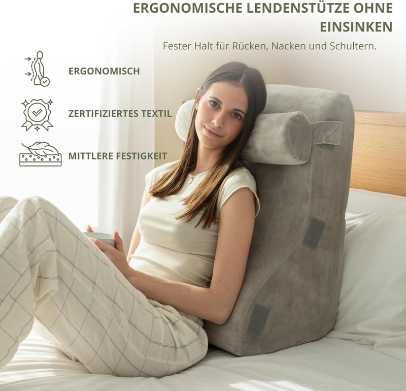 Relivy Olvasópárna Memory Foam Ortopédikus Hátpárna Ágyhoz és Kanapéhoz