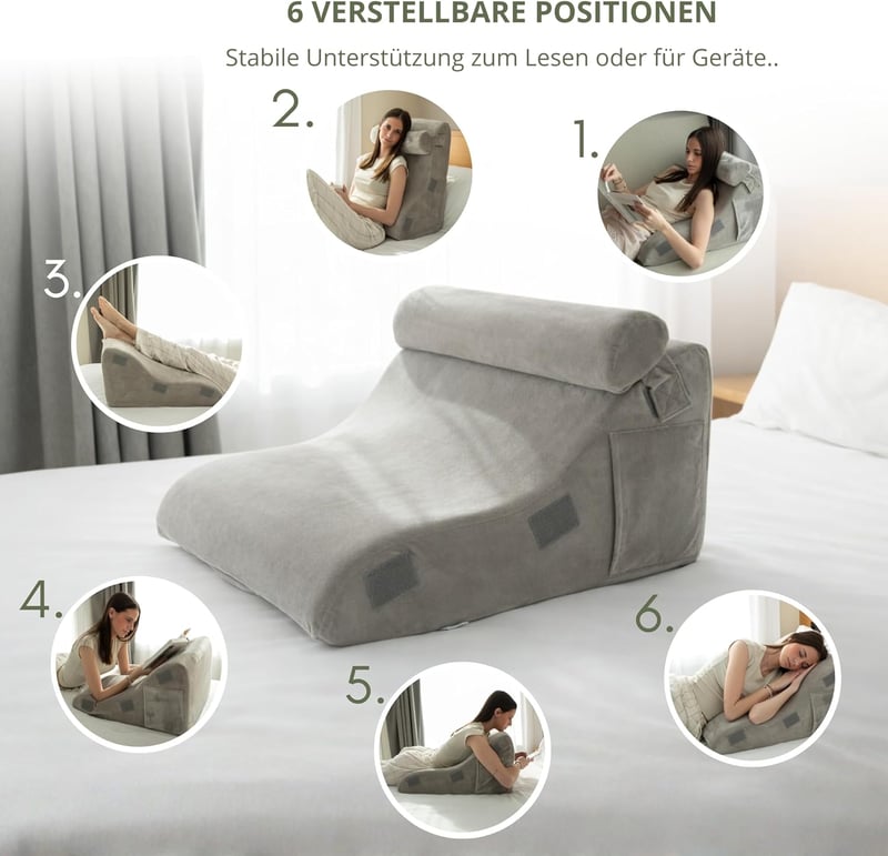 Relivy Olvasópárna Memory Foam Ortopédikus Hátpárna Ágyhoz és Kanapéhoz