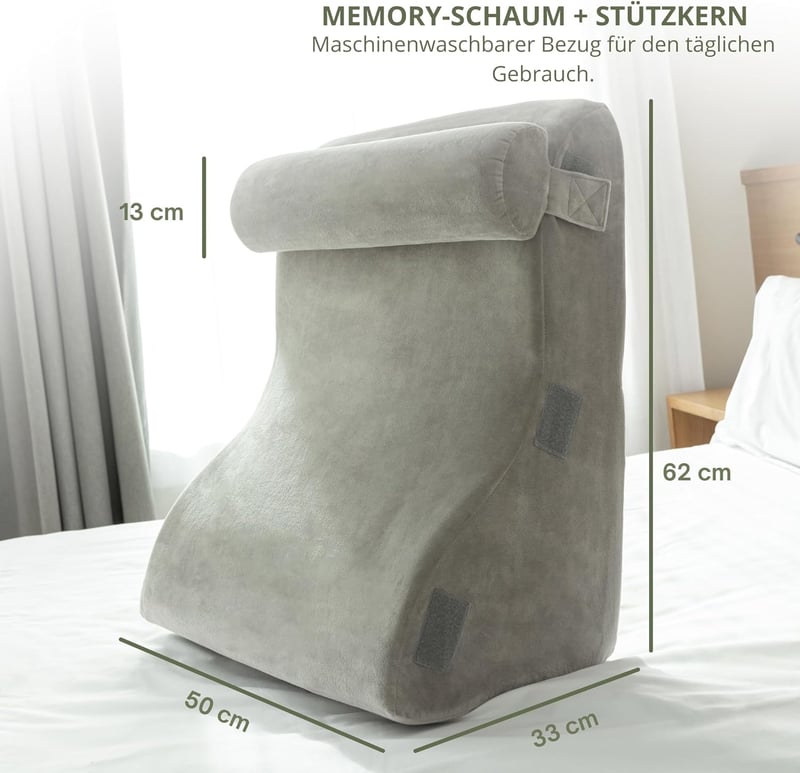 Relivy Olvasópárna Memory Foam Ortopédikus Hátpárna Ágyhoz és Kanapéhoz