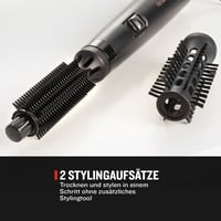 Perie cu aer cald Remington AS7100, 2 accesorii (perii rotunde de 19 mm și 25 mm), negru, pentru uscare și coafare păr scurt 2