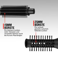 Perie cu aer cald Remington AS7100, 2 accesorii (perii rotunde de 19 mm și 25 mm), negru, pentru uscare și coafare păr scurt 3