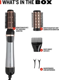 Remington AS8811 Forró Levegős Forgó Hajkefe Keratin Védelemmel 3 Fej + Hajcsipesz - Rotating hot air brush 9
