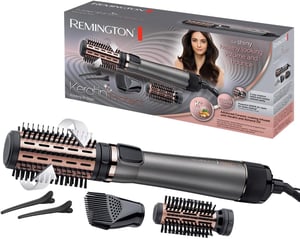 Remington AS8811 Keratin Protect forgó forrólevegős hajkefe 1000W, 3 fejjel (2 kerek kefe + volumen booster), kerámia bevonat, szürke