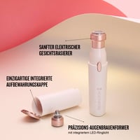 Aparat de epilat facial 2 în 1 Remington BareMe WFS200, rezistent la apă, alb 4