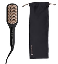 Perie de îndreptat părul și placă 2în1 Remington CB7400, cu peri antistatici cu înveliș ceramic, afișaj digital, 150-230°C, Negru 8