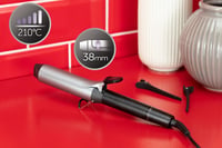 Remington CI5538 Pro Big Curl uvijač za kosu 38 mm za velike kovrče, keramički turmalinski premaz, 8 stupnjeva temperature, digitalni zaslon, 210°C, crni 2
