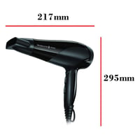 Iónový sušič vlasov Remington D3198 2200 W, keramická iónová technológia, difuzér a stylingová tryska, 3 teploty, 2 rýchlosti, čierny 9