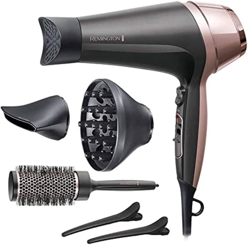 Remington D5707 2200W Ionos Hajszárító Göndörítő és Egyenesítő Funkcióval - Hair dryer "New Version"