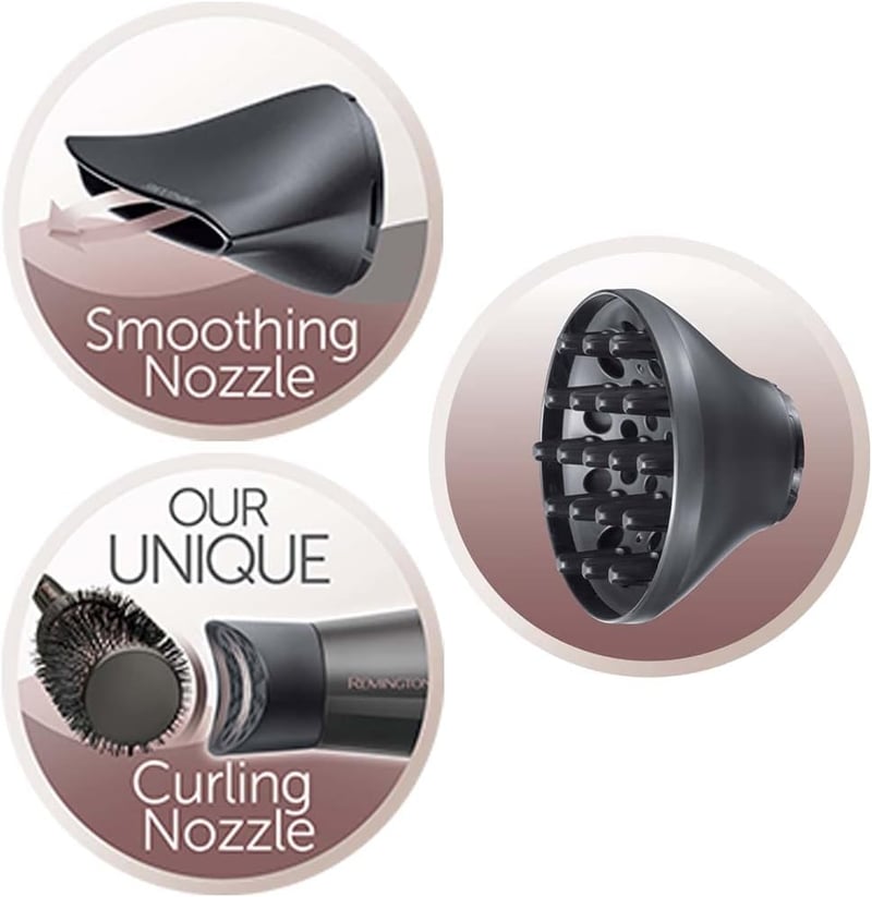 Remington D5707 2200W Ionos Hajszárító Göndörítő és Egyenesítő Funkcióval - Hair dryer "New Version"