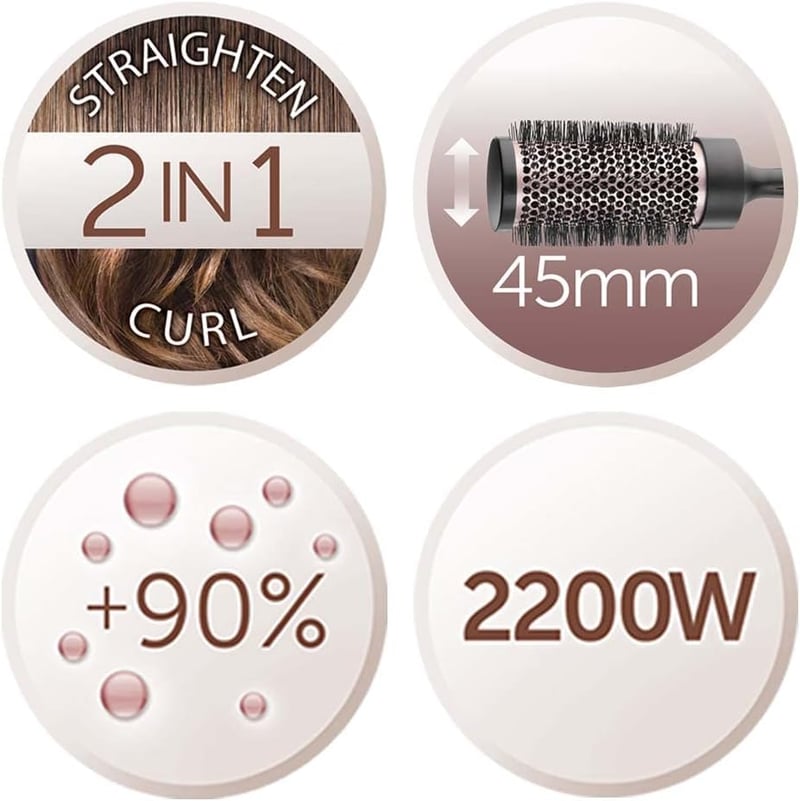 Remington D5707 2200W Ionos Hajszárító Göndörítő és Egyenesítő Funkcióval - Hair dryer "New Version"