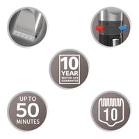 Mașină de tuns profesională Remington HC5811 - Lame ceramice auto-ascuțite, 0,8-40 mm, 10 piepteni atașabili, cu acumulator/fir, geantă din aluminiu 10