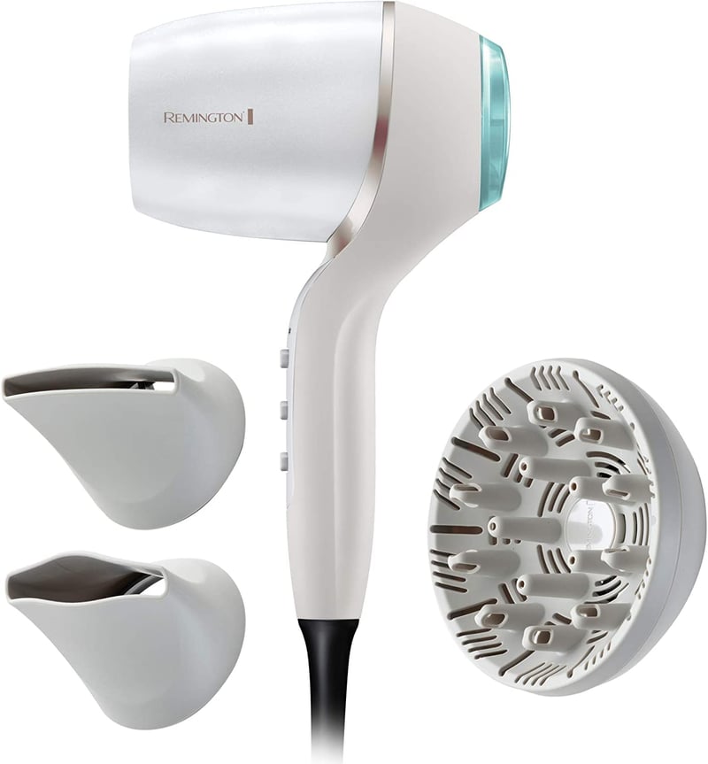 Uscător de păr Remington Hydraluxe Pro EC9001 – 2400W, 160 km/h, Tehnologie Hydracare, Protecție termică, cu 3 accesorii