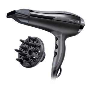 Remington Pro-Air Turbo D5220 Ionos Hajszárító, 2400W, Kerámia Turmalin, Stylingfúvóka és Diffúzor, Fekete