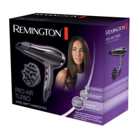 Uscător de păr ionic Remington Pro-Air Turbo D5220, 2400W, Ceramică Turmalină, Concentrator și Difuzor, Negru 5