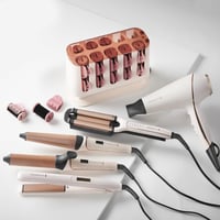 Set de bigudiuri electrice Remington PROluxe H9100, 20 bucăți, 2 dimensiuni (25 mm, 32 mm), tehnologie OPTIheat, roz/negru 10