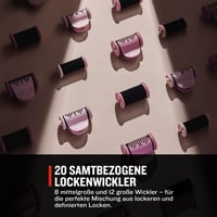 Set de bigudiuri electrice Remington PROluxe H9100, 20 bucăți, 2 dimensiuni (25 mm, 32 mm), tehnologie OPTIheat, roz/negru 2