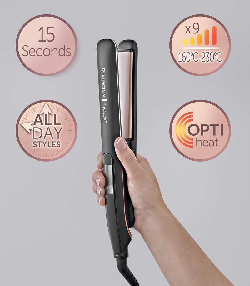 Remington PROluxe Midnight Hajegyenesítő 150-230°C Kerámia Lemezzel - straighteners