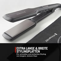 Placă de îndreptat părul Remington S5525 Pro-Ceramic Extra – plăci ceramice extra late de 45 mm, afișaj LCD, 150-230°C, negru 4
