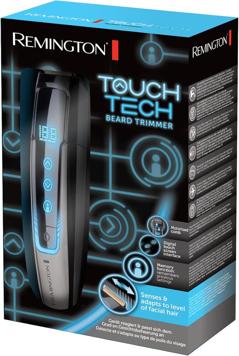 Remington Touch Tech Férfi Szakállvágó - Titán Bevonatú Pengék, GroomMotion Technológia, Vezeték Nélküli, Vízálló, Utazáshoz - beard trimmer