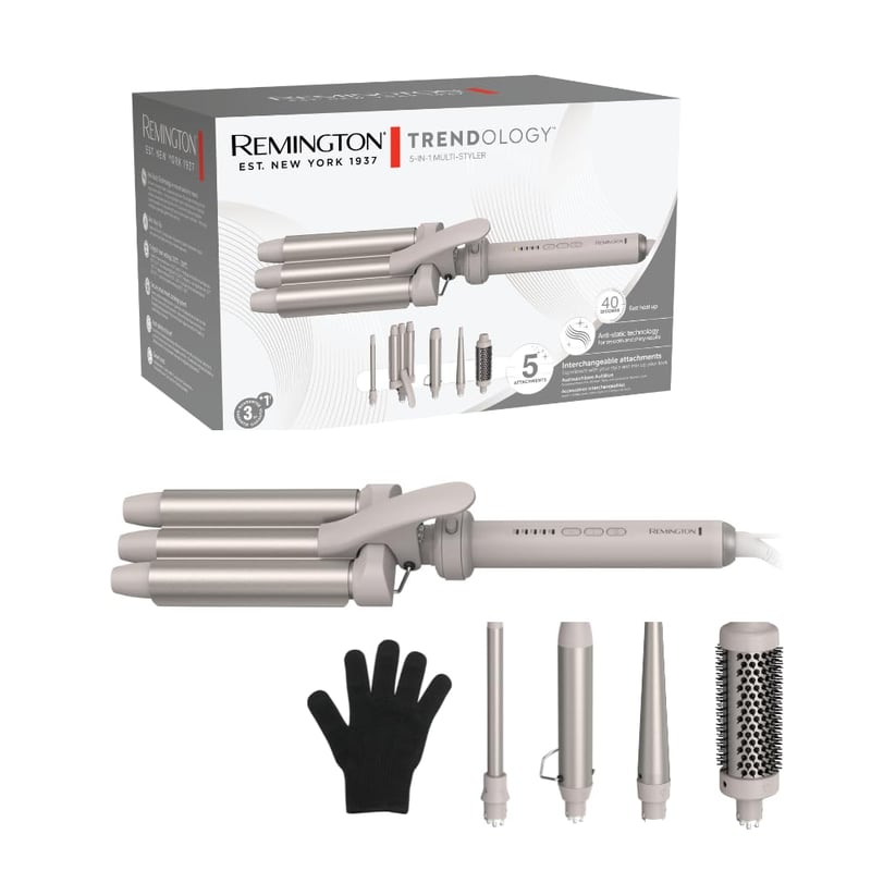 Multistyler Remington Trendology 5 v 1 CI41MS5E51 – súprava na úpravu vlasov: kulma, žehlička a vlnovač