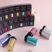 Renfio holografické trblietky 60g, 1/128" ultra jemné trblietky na tvár, vlasy, nechty a dekorácie – laserová čierna 6