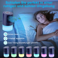 Renfox Mini Légkondicionáló Hordozható Léghűtő 4in1 Ventilátor Párásító 3 Fokozat LED Kék Otthon Iroda 5