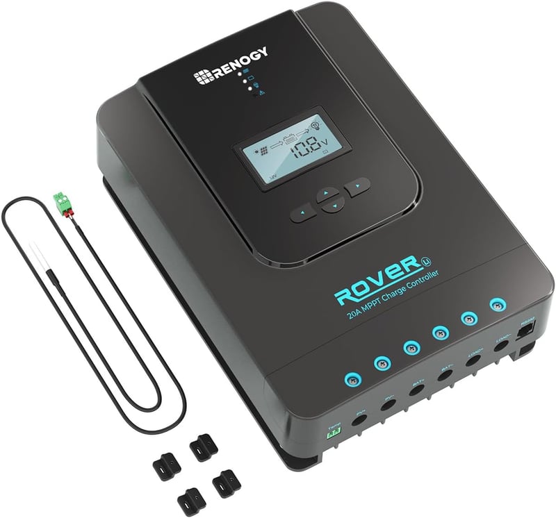 Controler de încărcare solară Renogy 20A MPPT 12/24V cu afișaj LCD