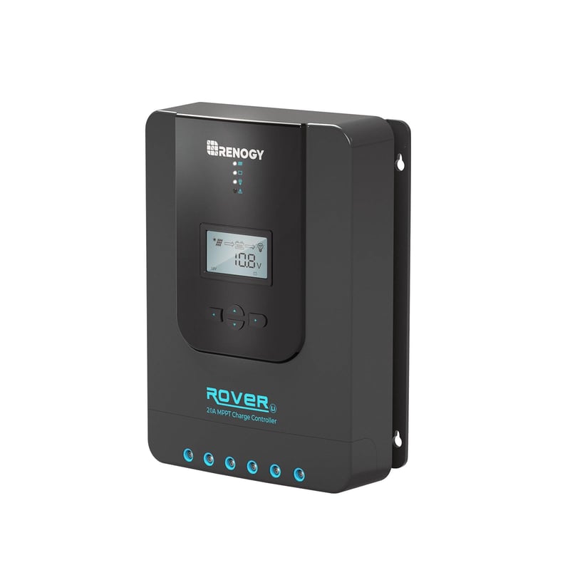 Renogy MPPT solarni regulator punjenja s LCD zaslonom - crni - 20A, 12/24V