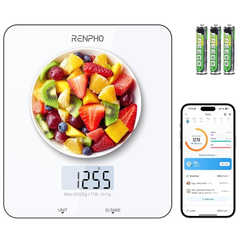 RENPHO Digitális Konyhai Mérleg Tápanyag Kalkulátorral és Alkalmazással