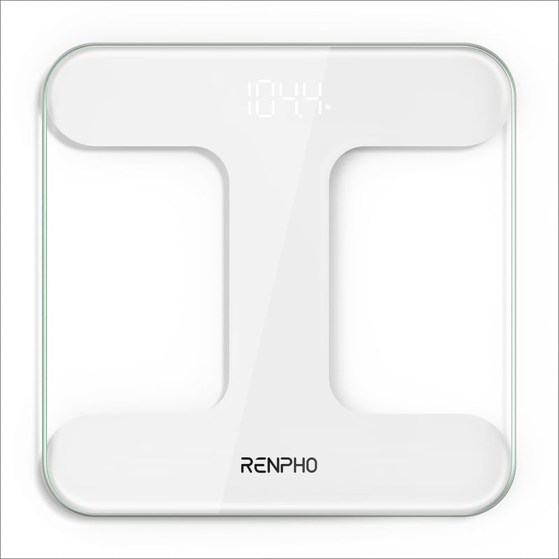 RENPHO Digitális Személymérleg LED Kijelzővel, 180 kg Kapacitás, Elemekkel