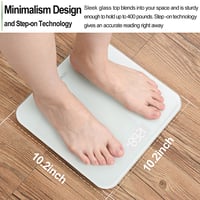 Cântar digital de baie RENPHO – Cântar corporal ultrasubțire cu senzori de înaltă precizie, tehnologie Step-On, alb 6