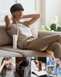 RENPHO Elektromos Fejmasszírozó Gép Fűtéssel, 4 Masszázs Mód és 3 Légnyomásos Intenzitás, Fejfájás és Stressz Enyhítésére 7