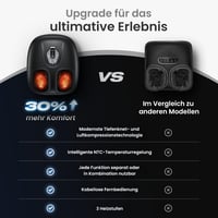 RENPHO Električni masažer za stopala s funkcijom grijanja, 3D gnječenje, masaža valjcima i zračnom kompresijom, 3 razine intenziteta, bežični daljinski upravljač 5